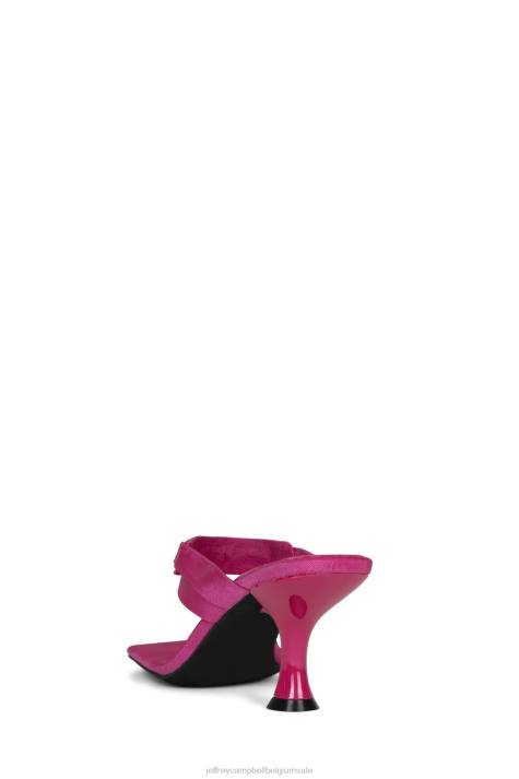 vrouwen Jeffrey Campbell sluw fuchsia faille zilver V2LZ1469 sandaal met hak