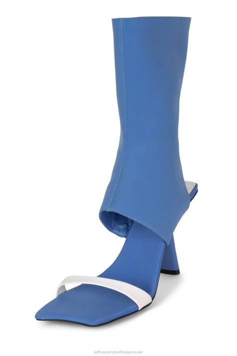 vrouwen Jeffrey Campbell struttin blauwe neopreen crème V2LZ76 sandaal met hak