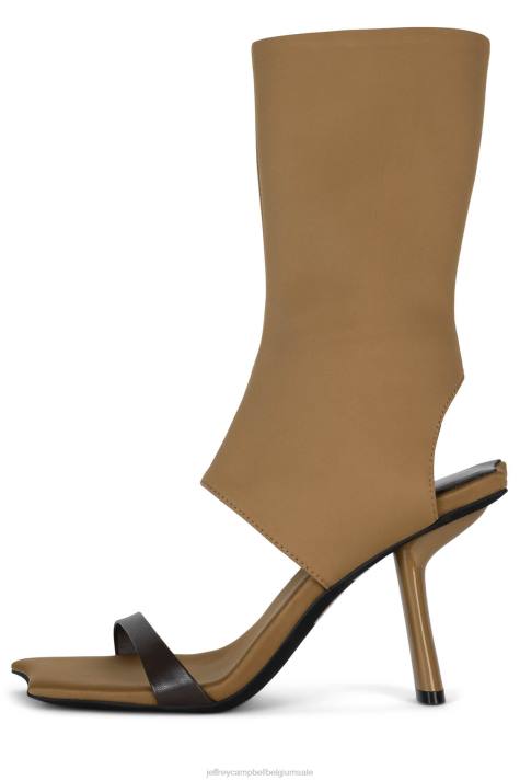 vrouwen Jeffrey Campbell struttin natuurlijk neopreen bruin V2LZ74 sandaal met hak