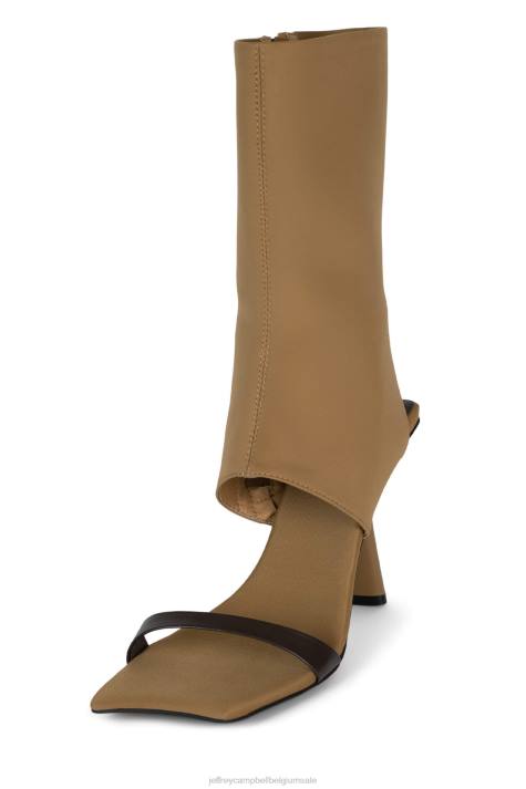 vrouwen Jeffrey Campbell struttin natuurlijk neopreen bruin V2LZ74 sandaal met hak