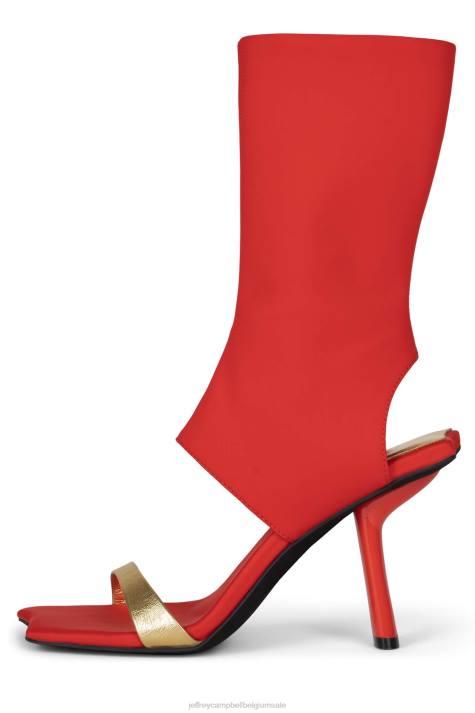 vrouwen Jeffrey Campbell struttin oranje neopreen goud V2LZ75 sandaal met hak