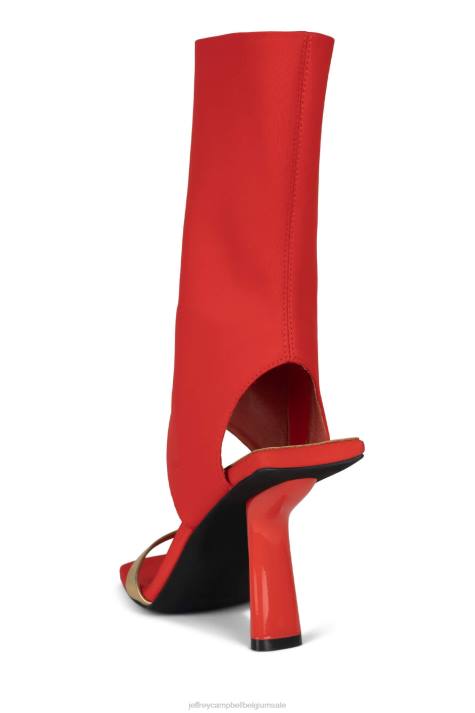 vrouwen Jeffrey Campbell struttin oranje neopreen goud V2LZ75 sandaal met hak
