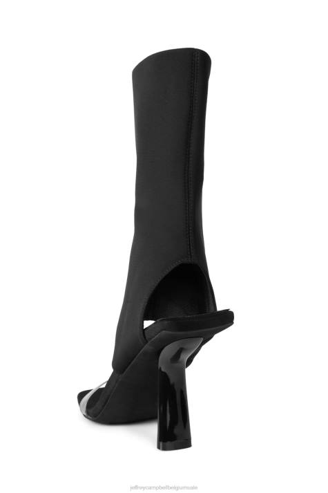 vrouwen Jeffrey Campbell struttin zwart neopreen helder V2LZ77 sandaal met hak