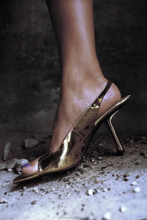 vrouwen Jeffrey Campbell surrealistisch gouden patent V2LZ1459 sandaal met hak