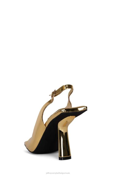 vrouwen Jeffrey Campbell surrealistisch gouden patent V2LZ1459 sandaal met hak