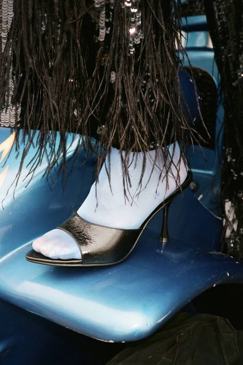 vrouwen Jeffrey Campbell tussenpersoon zwarte kreukel V2LZ104 sandaal met hak