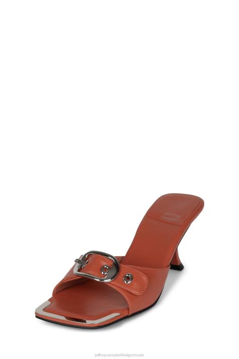 vrouwen Jeffrey Campbell vastmaken rood zilver V2LZ1487 sandaal met hak