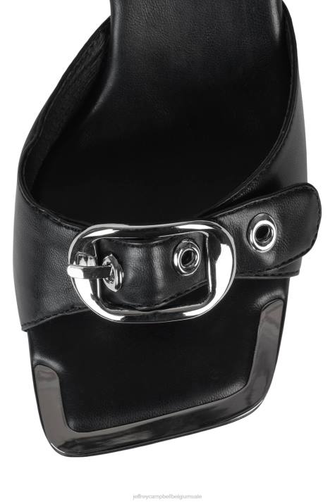 vrouwen Jeffrey Campbell vastmaken zwart zilver V2LZ1490 sandaal met hak