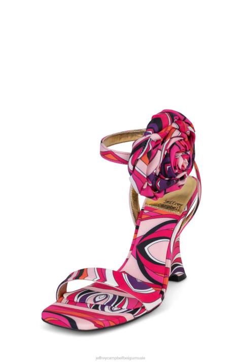 vrouwen Jeffrey Campbell wilde bloem roze multi V2LZ1427 sandaal met hak