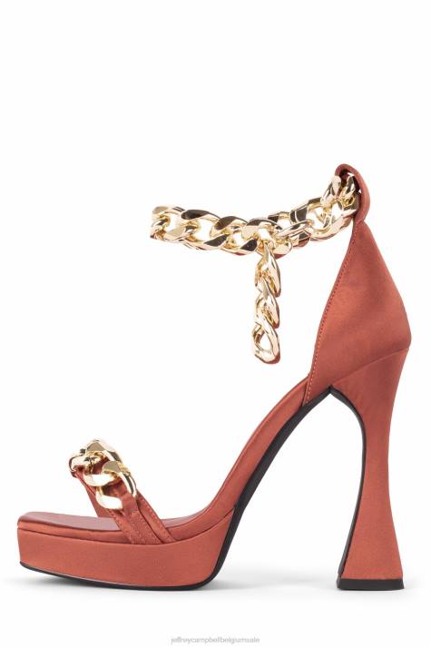 vrouwen Jeffrey Campbell zilver meer roest satijn goud V2LZ1571 sandaal met hak