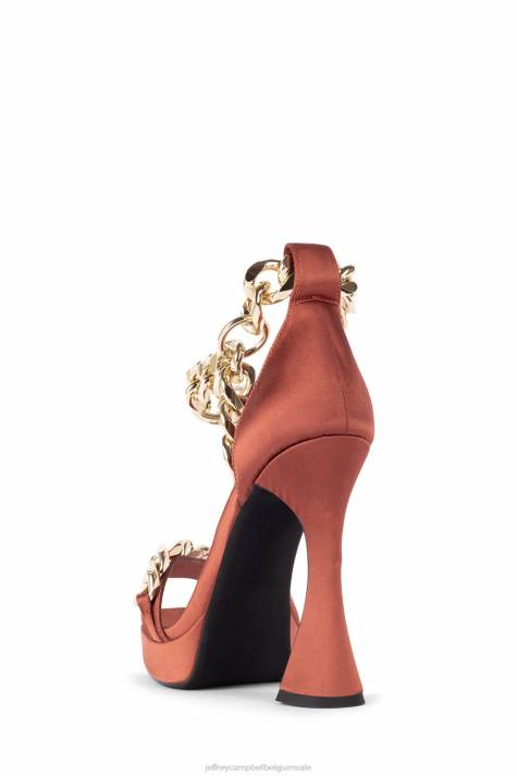 vrouwen Jeffrey Campbell zilver meer roest satijn goud V2LZ1571 sandaal met hak