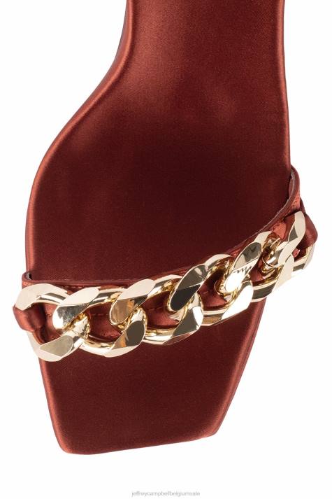 vrouwen Jeffrey Campbell zilver meer roest satijn goud V2LZ1571 sandaal met hak