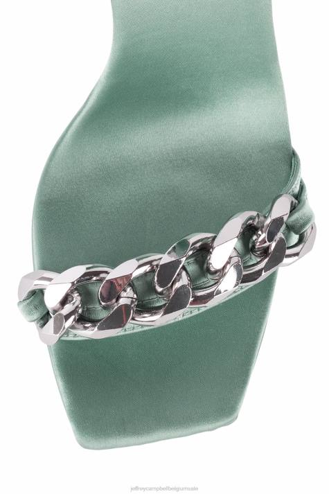 vrouwen Jeffrey Campbell zilver meer turkoois satijn zilver V2LZ1570 sandaal met hak