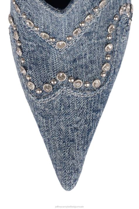 vrouwen Jeffrey Campbell berijd ze blauwe acid wash denim V2LZ267 de denim-reboot