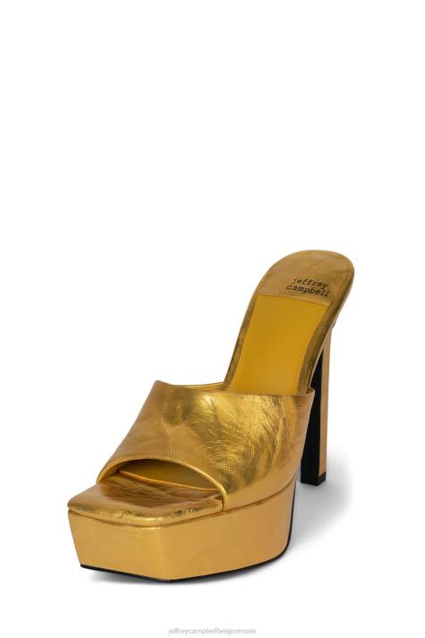 vrouwen Jeffrey Campbell gaan-glam goud metallic kreukel V2LZ274 de denim-reboot
