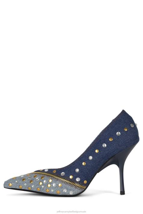 vrouwen Jeffrey Campbell geef me meer blauw denim multi V2LZ270 de denim-reboot