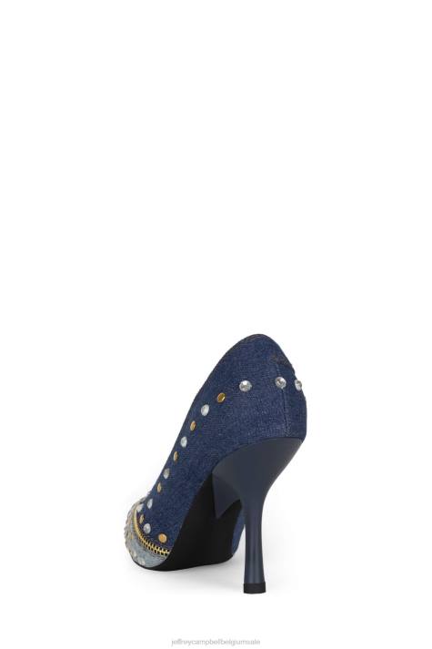 vrouwen Jeffrey Campbell geef me meer blauw denim multi V2LZ270 de denim-reboot