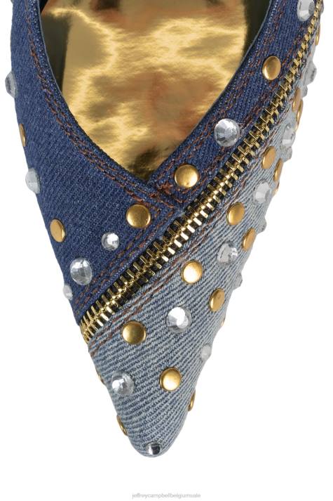 vrouwen Jeffrey Campbell geef me meer blauw denim multi V2LZ270 de denim-reboot