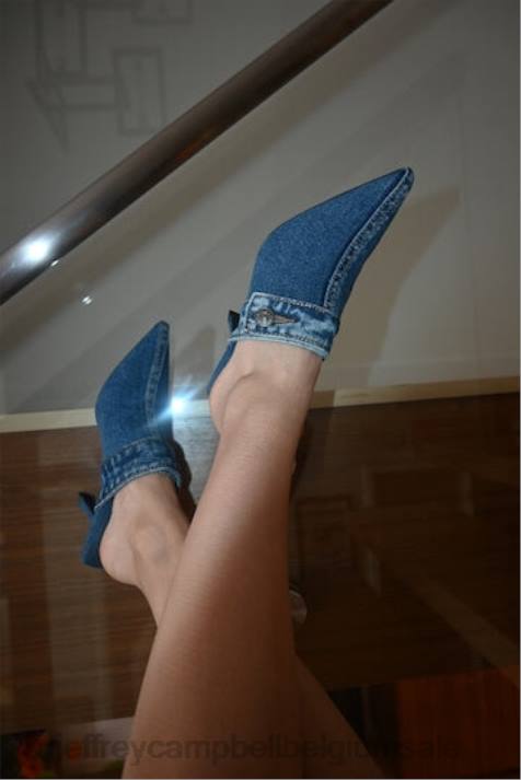 vrouwen Jeffrey Campbell genen blauw spijkerstof V2LZ265 de denim-reboot