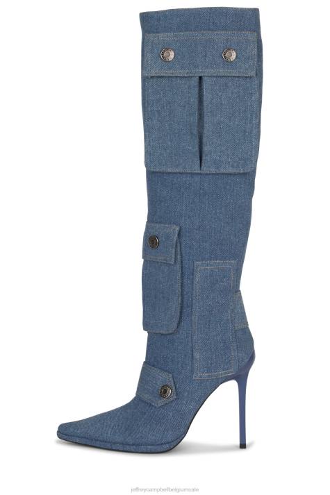 vrouwen Jeffrey Campbell gepot blauw spijkerstof V2LZ286 de denim-reboot