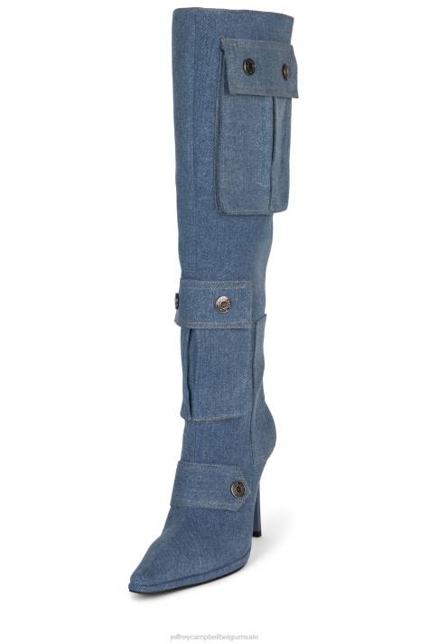 vrouwen Jeffrey Campbell gepot blauw spijkerstof V2LZ286 de denim-reboot