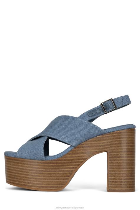vrouwen Jeffrey Campbell groots humeur blauw spijkerstof V2LZ276 de denim-reboot