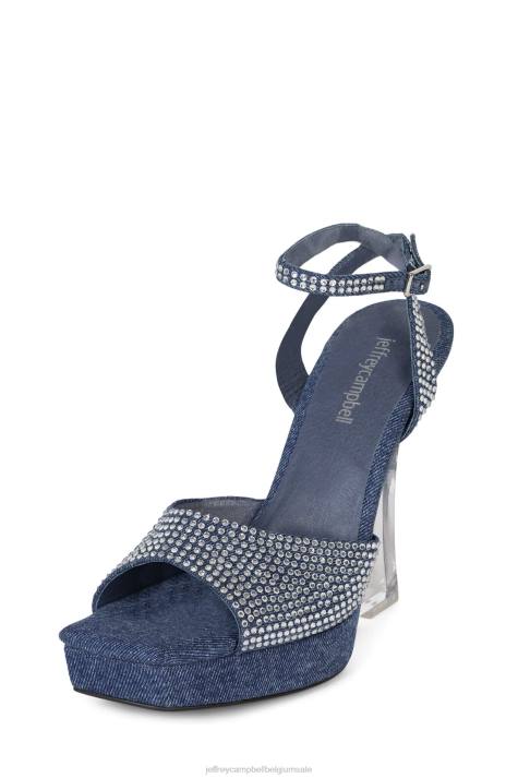 vrouwen Jeffrey Campbell minima blauw denim zilver V2LZ264 de denim-reboot