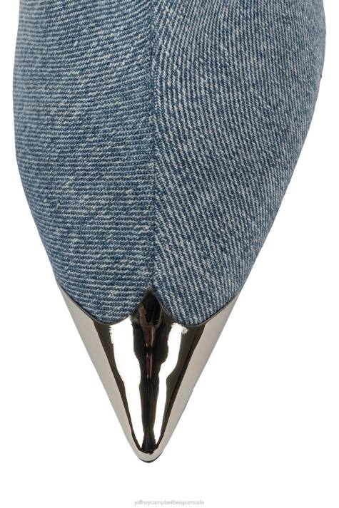 vrouwen Jeffrey Campbell potverdorie blauw acid wash denim zilver V2LZ288 de denim-reboot