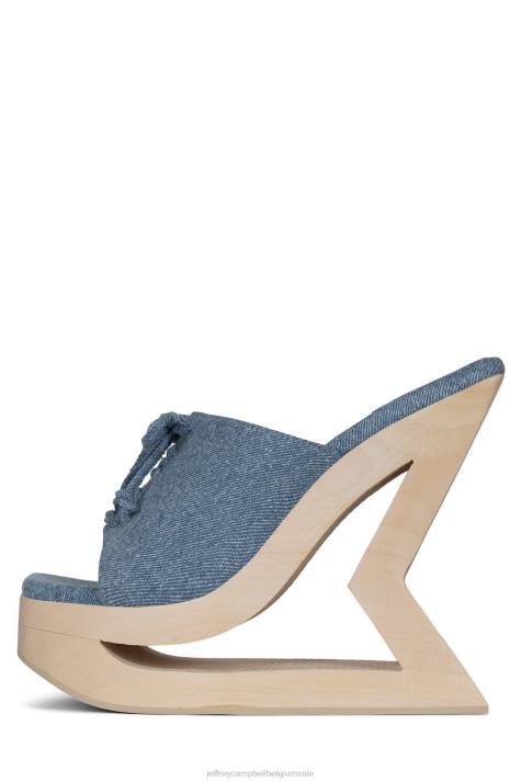 vrouwen Jeffrey Campbell trapezium blauw spijkerstof V2LZ279 de denim-reboot