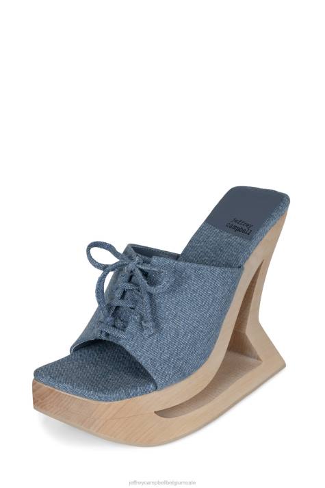 vrouwen Jeffrey Campbell trapezium blauw spijkerstof V2LZ279 de denim-reboot