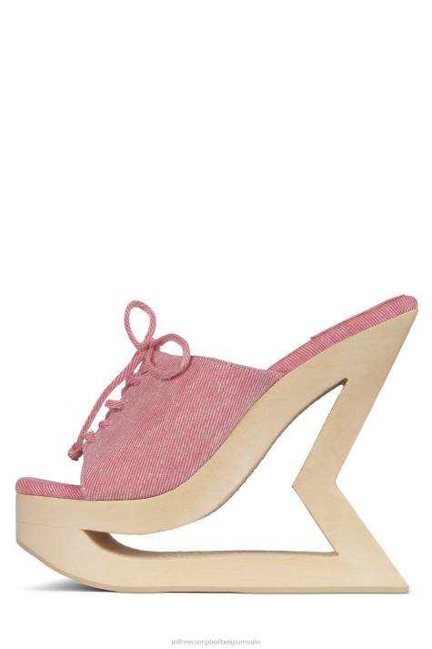 vrouwen Jeffrey Campbell trapezium roze denim V2LZ278 de denim-reboot