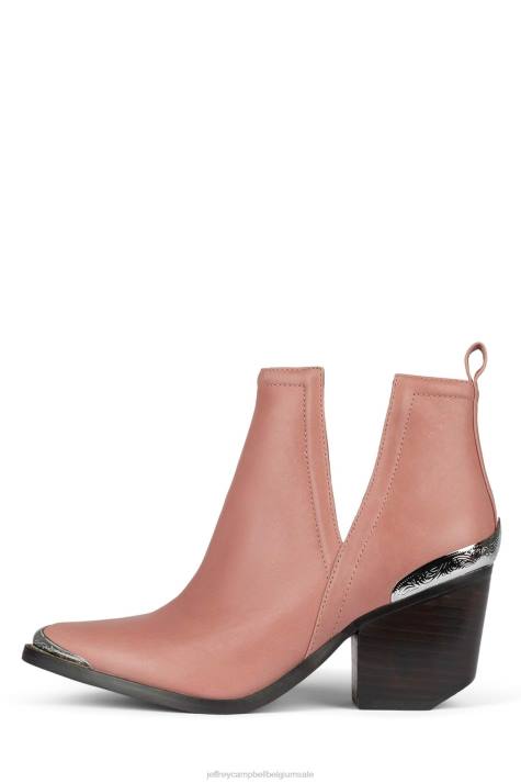 vrouwen Jeffrey Campbell Cromwell roze donkere stapel V2LZ378 enkel laarzen