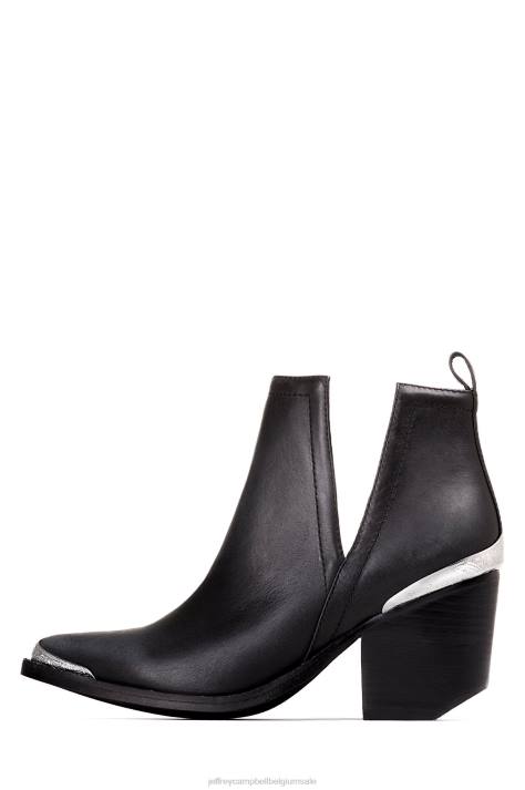 vrouwen Jeffrey Campbell Cromwell zwart bedroefd V2LZ375 enkel laarzen