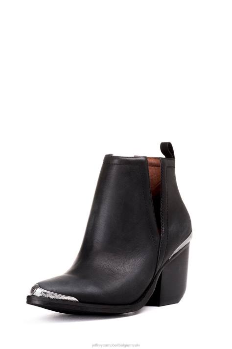 vrouwen Jeffrey Campbell Cromwell zwart bedroefd V2LZ375 enkel laarzen
