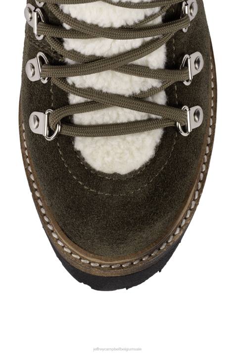 vrouwen Jeffrey Campbell Oh wat kaki suède V2LZ485 enkel laarzen