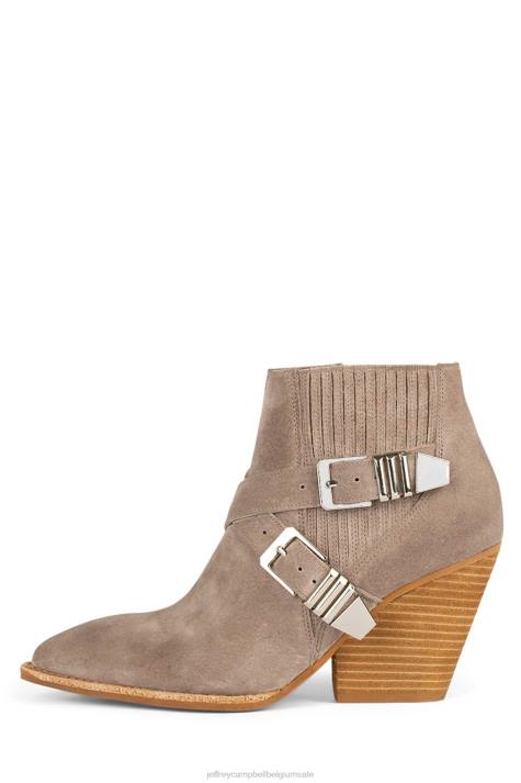 vrouwen Jeffrey Campbell Texaan taupe suède V2LZ481 enkel laarzen