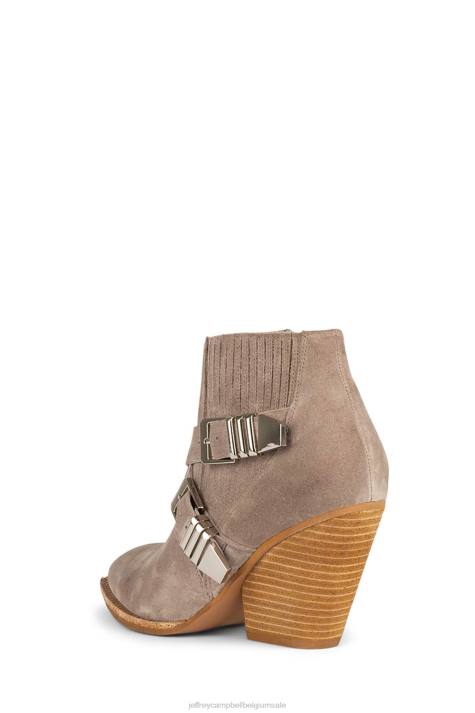 vrouwen Jeffrey Campbell Texaan taupe suède V2LZ481 enkel laarzen