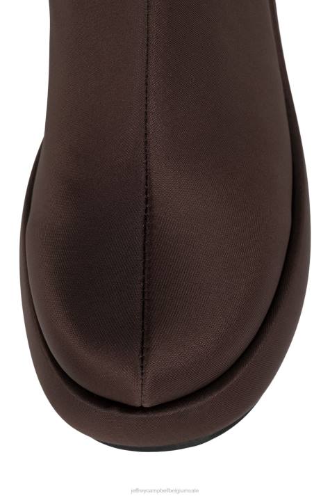 vrouwen Jeffrey Campbell alita-lo2 donkerbruin neopreen V2LZ627 enkel laarzen