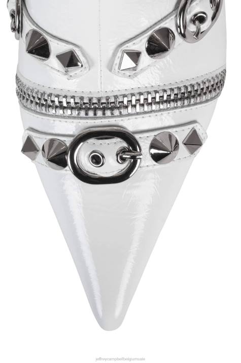 vrouwen Jeffrey Campbell alt-rock wit zilver V2LZ305 enkel laarzen