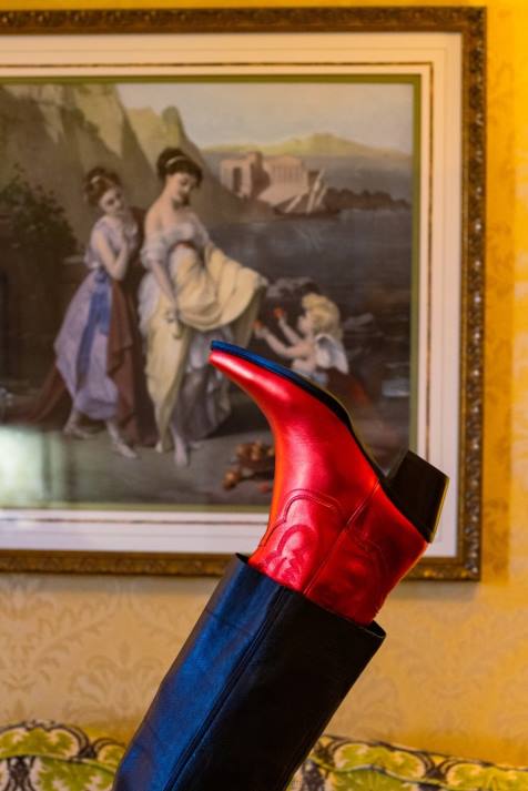 vrouwen Jeffrey Campbell amarillo rood metaalachtig V2LZ329 enkel laarzen