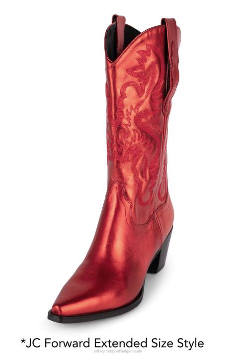 vrouwen Jeffrey Campbell amarillo rood metaalachtig V2LZ329 enkel laarzen