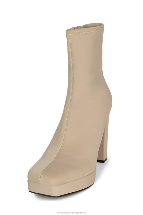 vrouwen Jeffrey Campbell arcadië beige neopreen V2LZ513 enkel laarzen