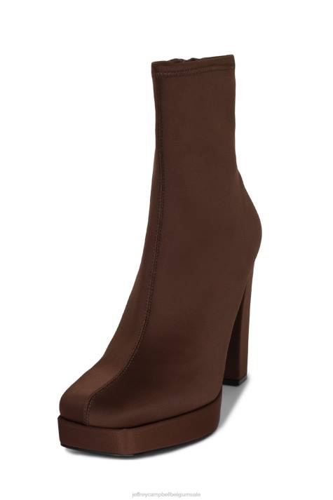 vrouwen Jeffrey Campbell arcadië bruin neopreen V2LZ512 enkel laarzen