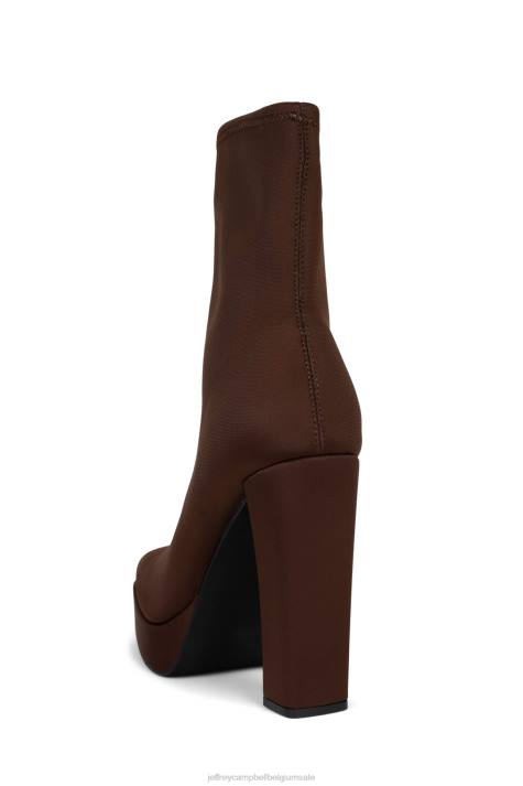 vrouwen Jeffrey Campbell arcadië bruin neopreen V2LZ512 enkel laarzen