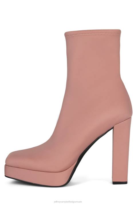 vrouwen Jeffrey Campbell arcadië stoffig roze neopreen V2LZ511 enkel laarzen
