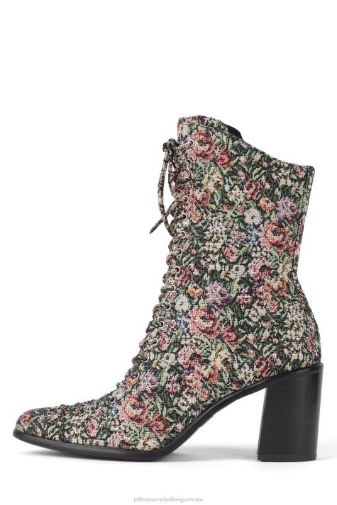 vrouwen Jeffrey Campbell archille multi bloemen wandtapijt V2LZ428 enkel laarzen