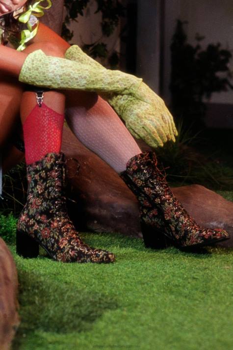 vrouwen Jeffrey Campbell archille multi bloemen wandtapijt V2LZ428 enkel laarzen