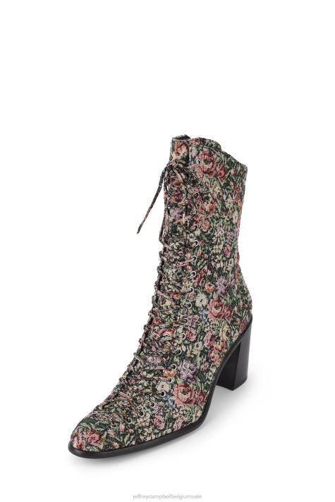 vrouwen Jeffrey Campbell archille multi bloemen wandtapijt V2LZ428 enkel laarzen
