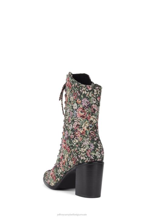 vrouwen Jeffrey Campbell archille multi bloemen wandtapijt V2LZ428 enkel laarzen