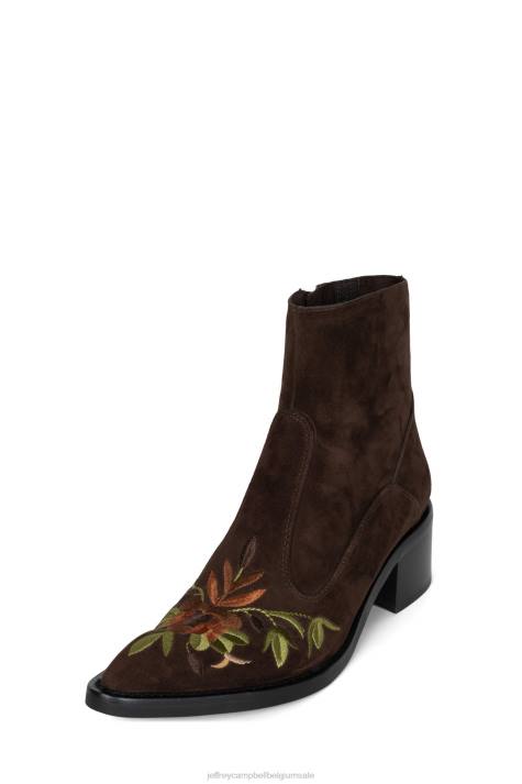 vrouwen Jeffrey Campbell bandieten bruin suède multi V2LZ523 enkel laarzen
